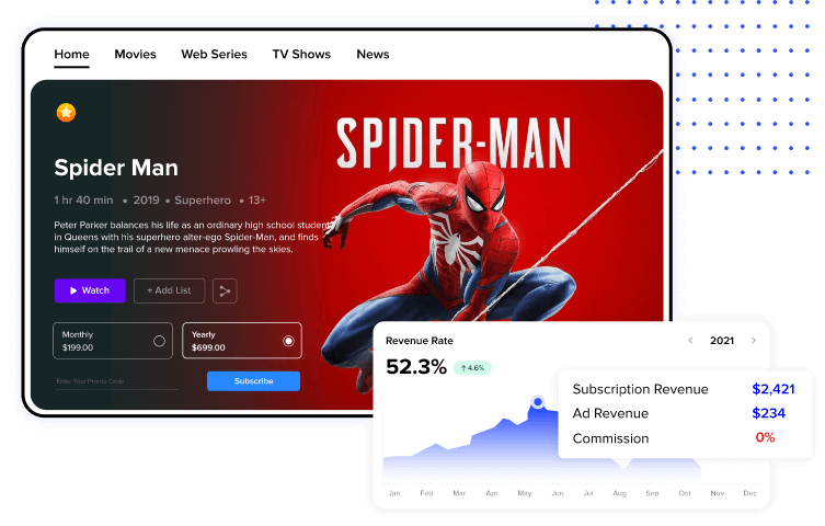 sell video subscriptions