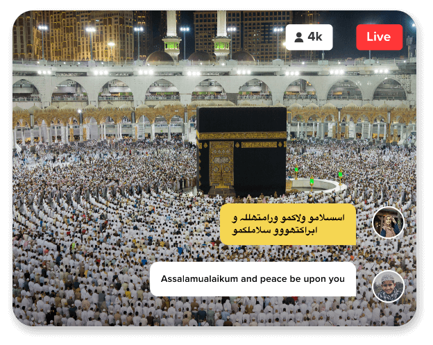 Live streaming religious platform