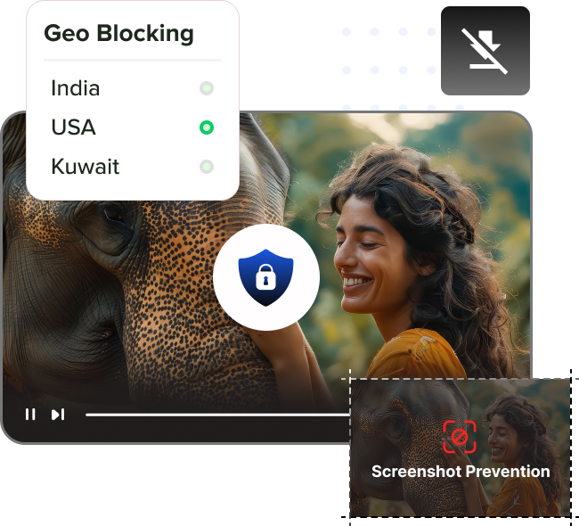 Video on demand security features