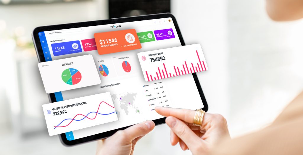 Real time analytics dashboard about live streaming
