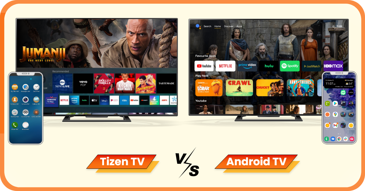 difference between tizen vs androidtv