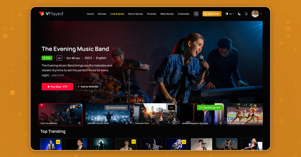 What is Live stream Events