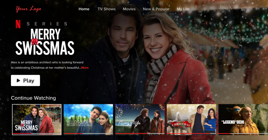 Create a video streaming website like netflix