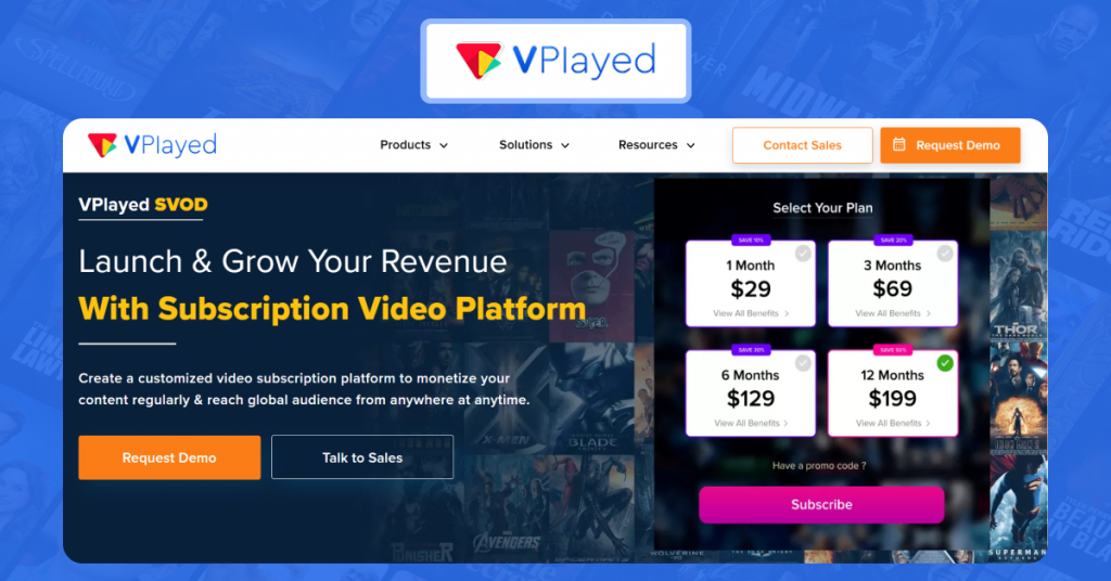 Subscription video on demand platform